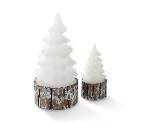 Tchibo - Stromečky z pravého vosku s LED - barva: bílá