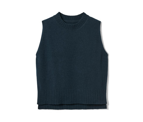 Tchibo - Pletená vesta s vlnou s certifikací RWS - pro dívky - vel. 122/128 - barva: modrá