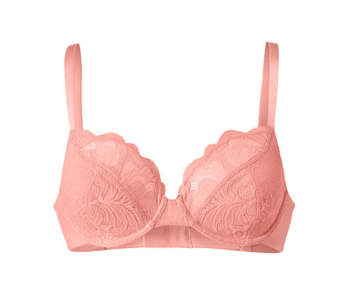 Tchibo - Podprsenka s kosticemi a krajkou - pro ženy - vel. 75B - barva: oranžová