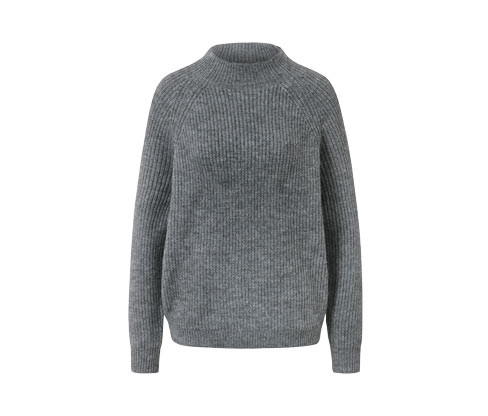 Tchibo - Pletený svetr se stojáčkem - pro ženy - vel. S 36/38 - barva: šedá
