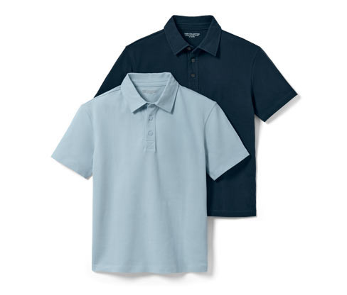 Tchibo - Dětská polokošile 2 ks - pro kluky - vel. 122/128 - barva: modrá