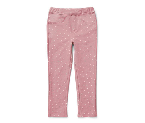 Tchibo - Dívčí džegíny – Fit »Ida« - pro dívky - vel. 86/92 - barva: bílá/s puntíky