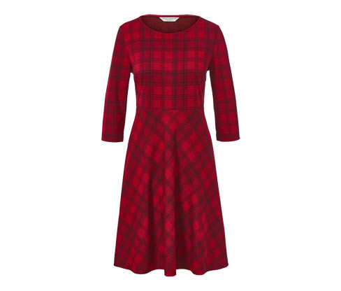 Tchibo - Kostkované žakárové šaty - pro ženy - vel. S 36/38 - barva: černá/kostkovaný