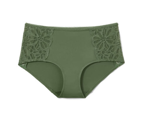 Tchibo - Kalhotky se středně vysokým pasem - pro ženy - vel. S 36/38 - barva: zelená