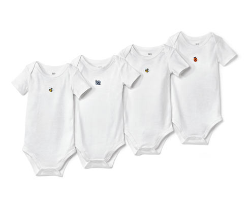 Tchibo - Kojenecká body - pro miminko - vel. 50/56 - barva: bílá