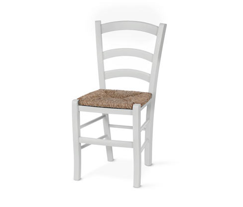 Tchibo - Židle s vyplétanou sedací plochou - barva: bílá