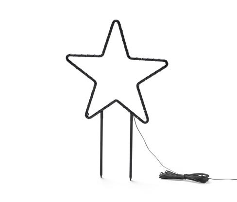 Tchibo - Venkovní kovová hvězda s LED - barva: černá
