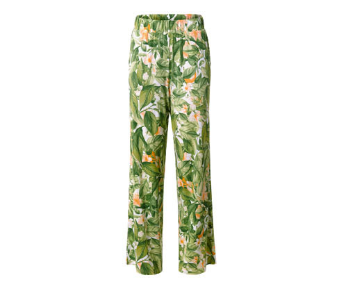 Tchibo - Kalhoty se širokými nohavicemi s potiskem - pro ženy - vel. S 36/38 - barva: bílá/s potiskem