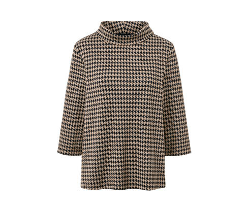 Tchibo - Mikina s 3/4 rukávem - pro ženy - vel. S 36/38 - barva: černá/žakár