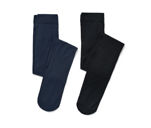 Tchibo - Dětské nylonové punčocháče - pro dívky - vel. 110/116 - barva: modrá