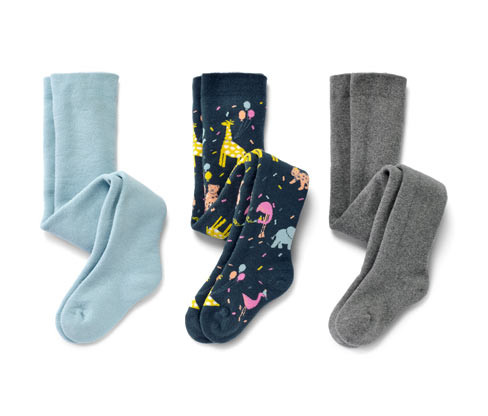 Tchibo - Dětské termopunčocháče - pro ženy - vel. 86/92 - barva: modrá/žakár