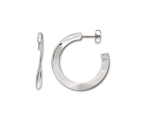 Tchibo - Náušnice Wave - barva: stříbrná