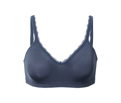 Tchibo - Bezešvá jemná podprsenka - barva: modrá