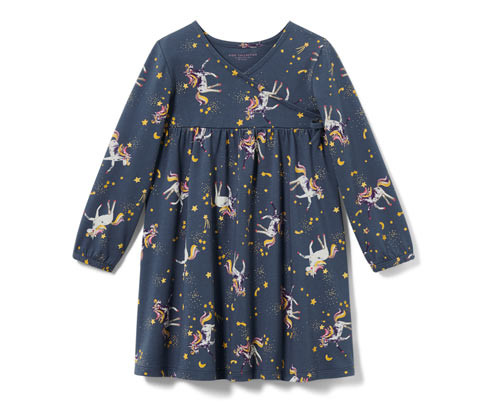 Tchibo - Dívčí žerzejové šaty - pro dívky - vel. 86/92 - barva: modrá