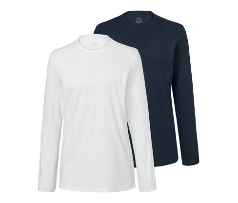 Tchibo - Trika s dlouhým rukávem - pro muže - vel. M 48/50 - barva: modrá