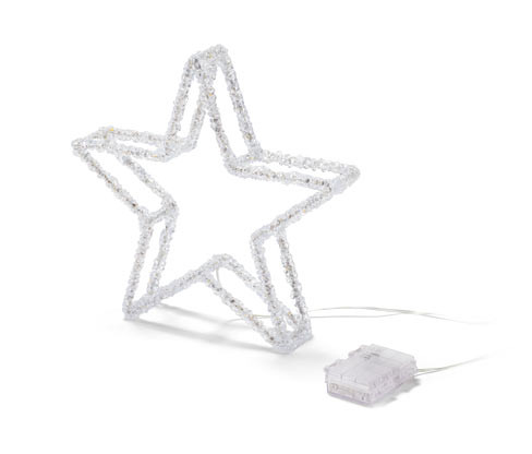 Tchibo - Dekorační hvězda s LED - barva: bílá