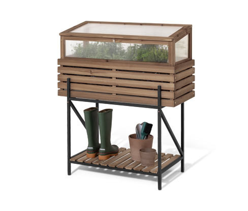 Tchibo - Vyvýšený truhlík se skleníkovým nástavcem »Elin« - barva: černá