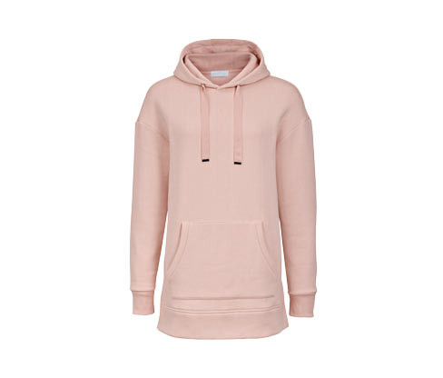 Tchibo - Dlouhá mikina s kapucí - pro ženy - vel. S 36/38 - barva: růžová