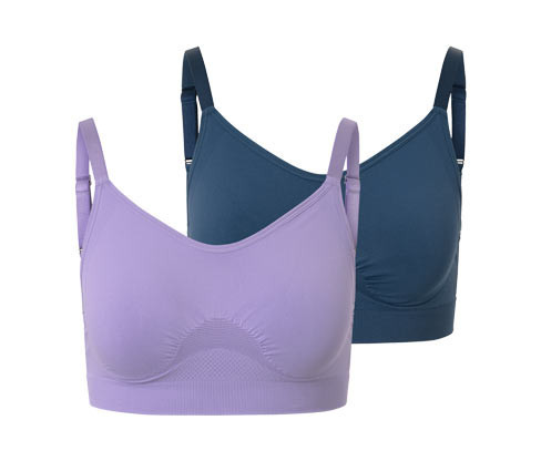 Tchibo - Bezešvé sportovní podprsenky - pro ženy - vel. S 36/38 - barva: modrá