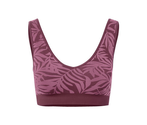 Tchibo - Bezešvá sportovní podprsenka - pro ženy - vel. XS 32/34 - barva: červená/žakár