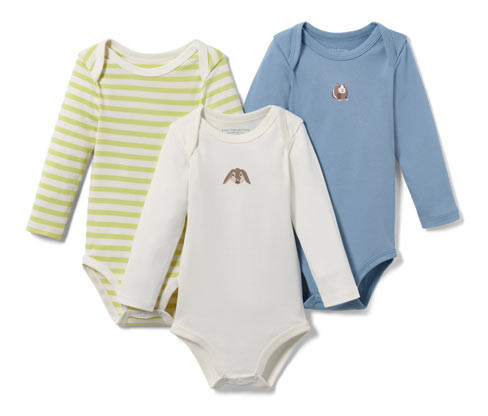 Tchibo - Dětská body s dlouhým rukávem - pro miminko - vel. 50/56 - barva: modrá/s potiskem