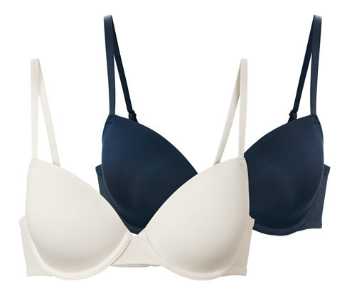Tchibo - Podprsenky s vyztuženými košíčky - pro ženy - vel. 75A - barva: modrá