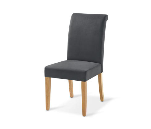 Tchibo - Polstrovaná jídelní židle s látkovým potahem - barva: šedá