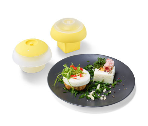 Tchibo - Sada forem na vaření vajec - barva: žlutá