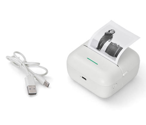 Tchibo - Přenosná mini termotiskárna - barva: bílá