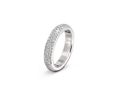 Tchibo - Prsten Sparkle Donut - pro ženy - vel. 17 - barva: bílá