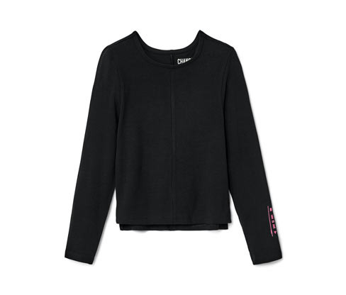 Tchibo - Dětské triko s dlouhým rukávem - pro dívky - vel. 122/128 - barva: černá