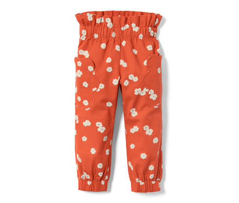 Tchibo - Kalhoty pro batolata - pro dívky - vel. 86/92 - barva: bílá/květovaný