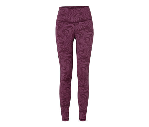 Tchibo - 7/8 sportovní legíny - pro ženy - vel. XS 32/34 - barva: fialová/s potiskem