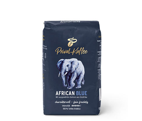 Tchibo - Privat Kaffee African Blue 500 g zrnkové kávy - Intenzita: 5/6