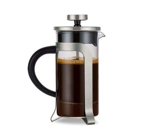 Tchibo - Konvička french press 300 ml - barva: stříbrná
