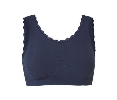Tchibo - Bezešvá podprsenka - pro ženy - vel. S 36/38 - barva: modrá