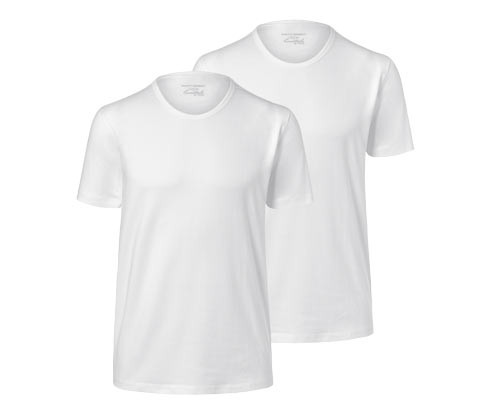 Tchibo - Žerzejová spodní trika s polodlouhým rukávem - pro muže - vel. S/4 - barva: bílá