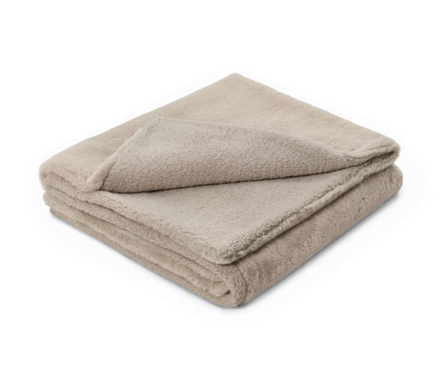 Tchibo - Měkoučká deka z umělé kožešiny - barva: béžová