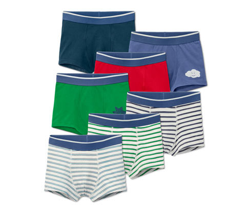 Tchibo - Chlapecké boxerky z biobavlny - pro kluky - vel. 86/92 - barva: modrá/s proužky