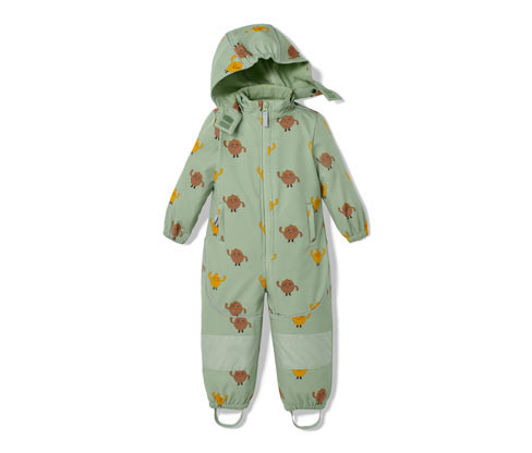 Tchibo - Softshellová kombinéza - pro miminko - vel. 74/80 - barva: zelená/s potiskem