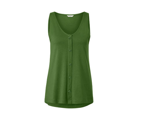 Tchibo - Top s knoflíkovou légou - pro ženy - vel. S 36/38 - barva: zelená