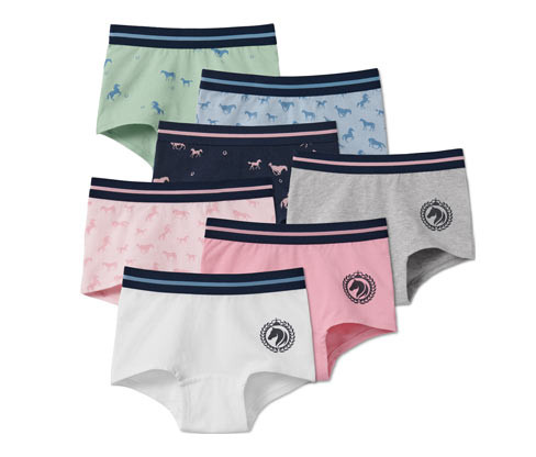 Tchibo - Kalhotky z biobavlny - pro dívky - vel. 110/116 - barva: modrá/s potiskem