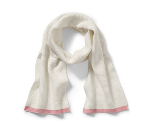 Tchibo - Pletená šála s vlnou - barva: béžová