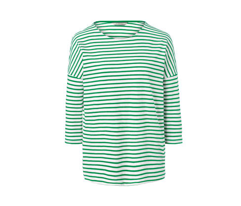 Tchibo - Proužkované triko se 3/4 rukávem - pro ženy - vel. S 36/38 - barva: bílá/s proužky