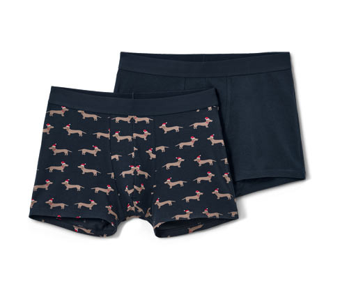 Tchibo - Boxerky - pro muže - vel. S/4 - barva: modrá/s potiskem