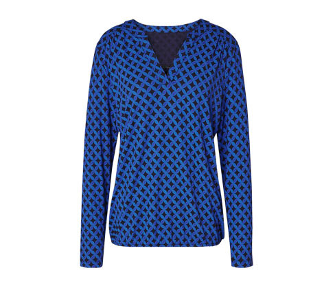 Tchibo - Halenkové triko s potiskem - pro ženy - vel. S 36/38 - barva: modrá/s potiskem