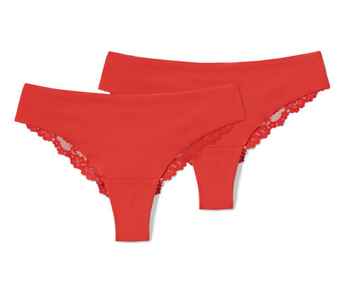 Tchibo - Brazilské kalhotky tanga Magic Cut - pro ženy - vel. S 36/38 - barva: oranžová