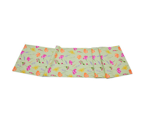 Tchibo - Běhoun na stůl - barva: zelená