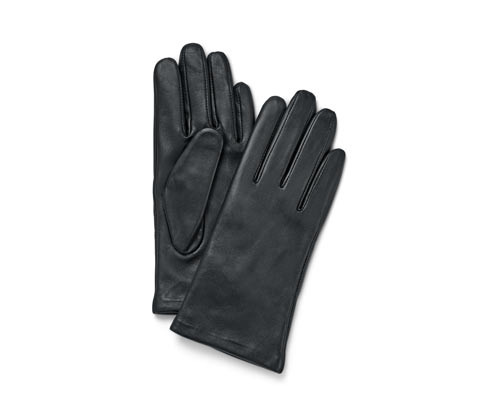 Tchibo - Kožené rukavice - pro ženy - vel. 7 - barva: černá