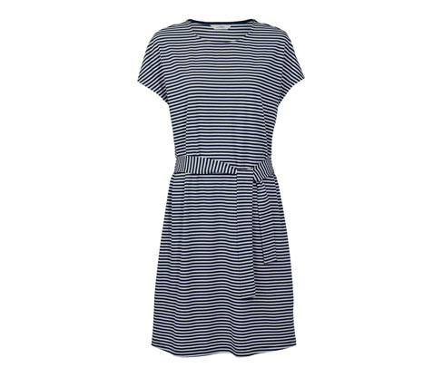 Tchibo - Proužkované žerzejové šaty - pro ženy - vel. S 36/38 - barva: modrá/s proužky